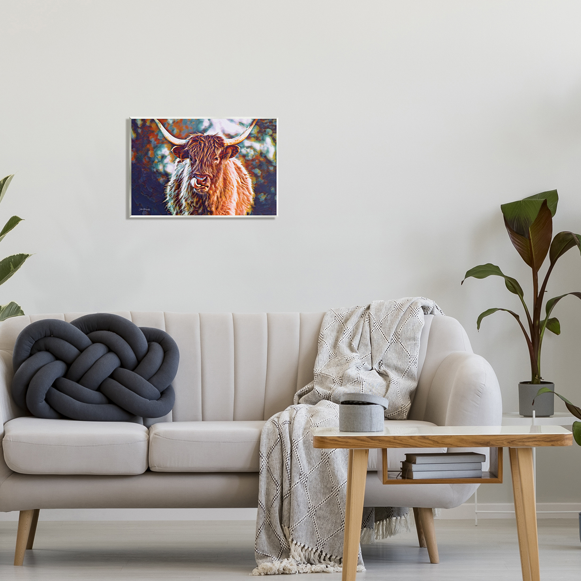 Stupell Industries Modern Cattle Portrait Animals & Insects Photography Unframed Art Print Wall Art, 19 x 13