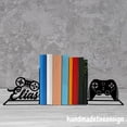 thumbnail image 2 of Handmadetneonsign Game Controller Metal Bookends, Gamer Name Bookend, GamePad Table Bookshelf Decor 042766, 2 of 4