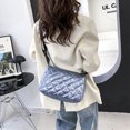 thumbnail image 5 of Bolso de hilo de nailon para mujer, moda coreana de invierno, con asa superior de Color puro, 5 of 5