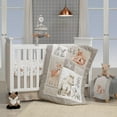 thumbnail image 1 of Lambs & Ivy Painted Forest 4-Piece Crib Bedding Set - Gray, Beige, White, 1 of 4