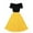 Yellow, variant on QUYUON Women Vintage Cocktail Swing Dress Casual Loose Polka Dot Printed Off the Shoulder Retro Cocktail Party Prom Dresses Bridesmaid Dress Formal Prom Tea Dress A Line Midi Gown, Black S