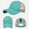thumbnail image 2 of Prolriy Baseball Cap Sun Solid Cap Hop Adjustable Hat Men Hat Hip Color Women Baseball Unisex Baseball Caps Hats for Men Sky Blue One Size, 2 of 4