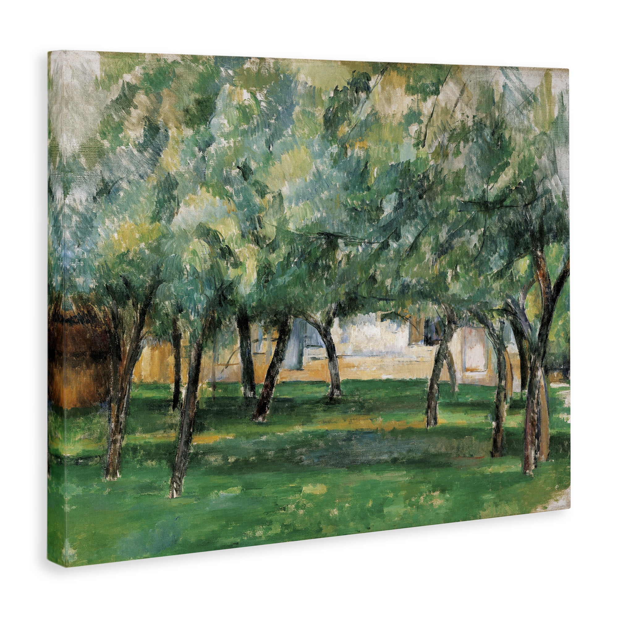 Stupell Industries Classic Cezanne Farm in Normandy Landscape & Nature Painting Wrapped Canvas Art Print Wall Art, 48 x 36