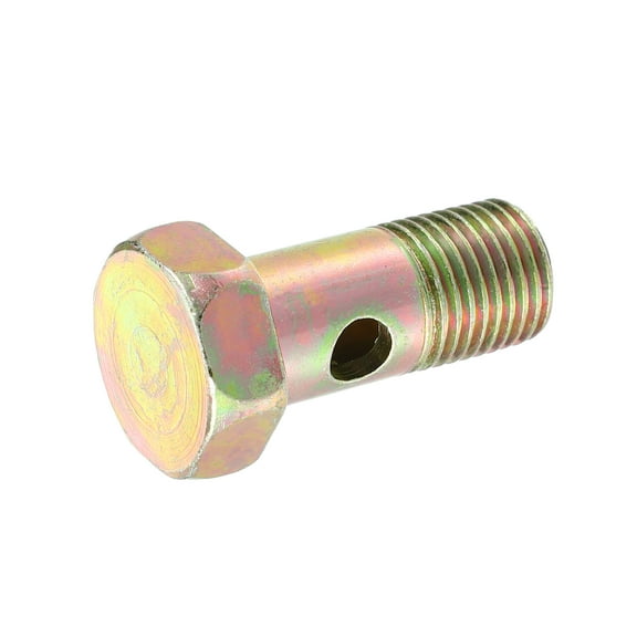 Double Banjo Bolt G1/4" Length 36mm Turbo Brake Line Fitting Adapter Universal for Car Metal Bronze Tone
