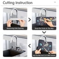 thumbnail image 5 of Yayeee Faucet Mat for Kitchen Sink 30" Diatomite Long Splash Guard Pad, Black Record, 2 Pack, 5 of 7