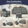 thumbnail image 6 of ZAFLY 2 Piece Sofa Sets, Living Room Furniture Set, Include Sectional Sofa and Chair - Gray, 6 of 7