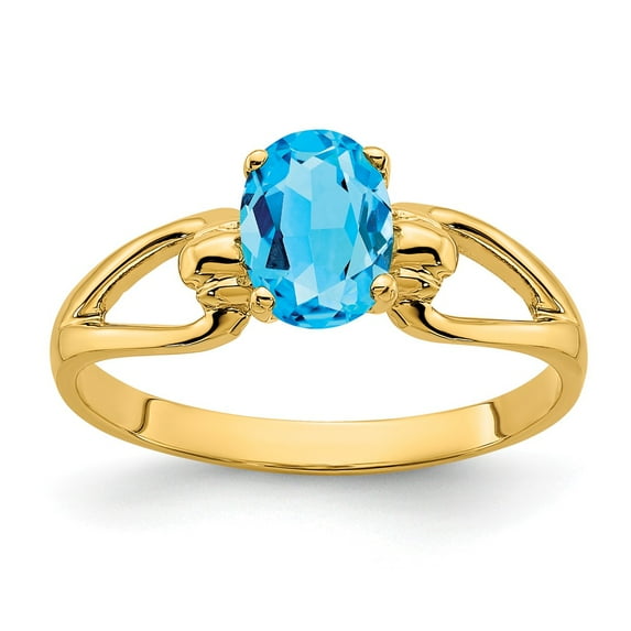 14K Yellow Gold Ring Band 2 to 4 mm (tapered), Size 5