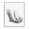 thumbnail image 5 of Stupell Industries Fluffy Cat Paws Tail Curled Monochrome Drawing Framed Wall Art, 24 x 30, Design by Ziwei Li, 5 of 5