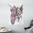thumbnail image 1 of Dragon Tapestry, Digital Robotic Cyborg Dragon Character Figure Modern Game Knight Graphic, Wall Hanging for Bedroom Living Room Dorm Decor, 40W X 60L Inches, Yellow Fuchsia Grey, by Ambesonne, 1 of 2
