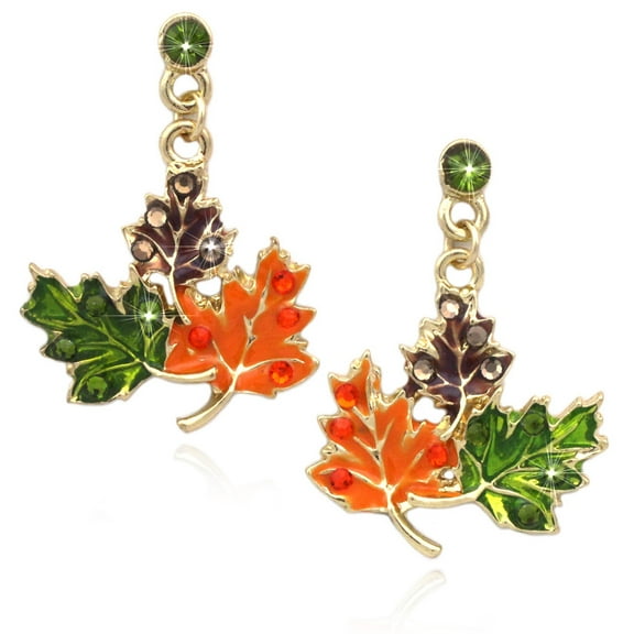 cocojewelry maple fall leaves dangle earrings thanksgiving halloween jewelry