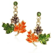 cocojewelry Maple Fall Leaves Dangle Earrings Thanksgiving Halloween Jewelry