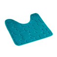 thumbnail image 1 of Contour Bath Rug Memory Foam Mat 3D Pebble 20”L x 20”W Peacock Blue, 1 of 6