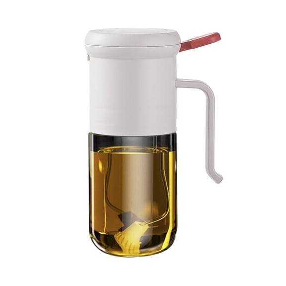 8.45oz/250ml Olive Oil Sprayer for Cooking - 2 in 1 Olive Oil Dispenser for Kitchen Gadgets, Air Fryer, Salad, and BBQ - White