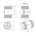 thumbnail image 3 of 1/2" 3/4" 1" 1-1/2" 2" Water Flow Sensor 1.75MPa Hall Sensor Flowmeter DC5~18V Used To Measure The Flow Of The Medium ,Durable Build, 3 of 7