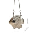 thumbnail image 2 of Bolso Hombro Mujeres Goldfish Little Fish Forma Cuerpo Cruzado Pequeño Fiesta Compras Compats Lipstick Bag, 2 of 9