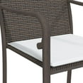 thumbnail image 6 of vidaXL Patio Dining Set Table and Chair with Cushions Poly Rattan and Steel, 6 of 10