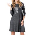 thumbnail image 1 of Femmes Pissenlit Imprimé Cou à Manches Longues A-Ligne Mini Robe, 1 of 5