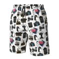 thumbnail image 5 of Kdxio Cool Camera Pattern Mens Casual Shorts - Drawstring Summer Beach Sports Shorts for Men, 5 of 9