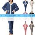 thumbnail image 3 of MVRLSH Pajamas For Women Set Coral Velvet Fleece Soft Warm Comfortable Pullover Top Sleep Pants Pajama Set Loungewear Blue One Size, 3 of 5