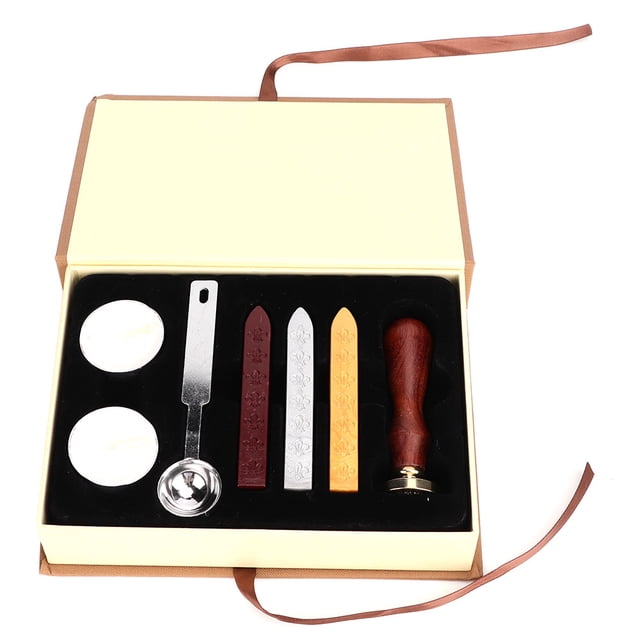 Herramienta retro para sellar sobres, juego de sellos de cera europeos vintage para invitaciones de boda