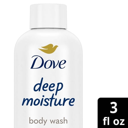2X - Dove Beauty Deep Moisture Nourishing Body Wash Soap for Dry Skin - Trial Size - 3 fl oz