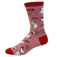 thumbnail image 4 of Women's Kit Tea Socks Funny Pet Cat Kitty Tea Time Pet Lover Graphic Footwear, 4 of 7