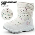 thumbnail image 7 of Harvest Land Toddler Girls Snow Boots Kids Winter Warm Boots Waterproof Slip Resistant Outside Shoes(Toddler/Little Kids/Big Kids), 7 of 7