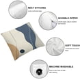 thumbnail image 6 of Acheng Gold and Blue Abstract Art Short Plush Pillowcase Set of 2 White, 6 of 7