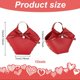thumbnail image 2 of Paquete de 12 cajas de regalo de cuero con lazo y cinta, de 7 x 5 x 13 cm, con forma de corazón rojo, de cuero sintético, para dulces, reutilizables, para fiestas., 2 of 5