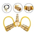 thumbnail image 3 of koolsoo 1/4'' Propane Y Splitter Quick Connect Y Adapter Camping Stove Brass, 3 of 8
