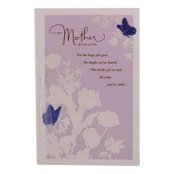 To My Mother with Love For the hugs you gave, the laughs  we've shared, The words you've said, the ways you've cared...