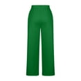 thumbnail image 6 of ClodeEU Women's Mid Waisted Wide Leg Sweatpant With Drawstring,Elastic Waist Loose Casual Pants With Pockets Green,Womens Plus S, 6 of 6