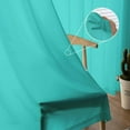 thumbnail image 5 of Sheer Curtains 84 Inches Long, Modern Pure Turquoise Light Filtering Window Curtains for Living Room/Bedroom, Turquoise Rod Pocket Voile Sheer Curtain Drapes, 52"W x 84"L, 2 Panels, 5 of 9