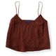 thumbnail image 1 of Aeropostale Mujeres Jacquard Cami Tank Top, Marrón, Mediano, 1 of 1