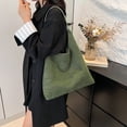thumbnail image 3 of Slouchy Purse Tote Hobo Bolso Hombro Mujeres Gamuza Color Sólido Mano para El, 3 of 6