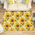 thumbnail image 1 of 4x5 Rug, Sunflower Rug Washable Non Slip Soft for Living Room Bedroom, Yellow Floral Area Rug, Farmhouse Yellow Flower Carpet, Sunflower Home Decor & Gifts, 1 of 7