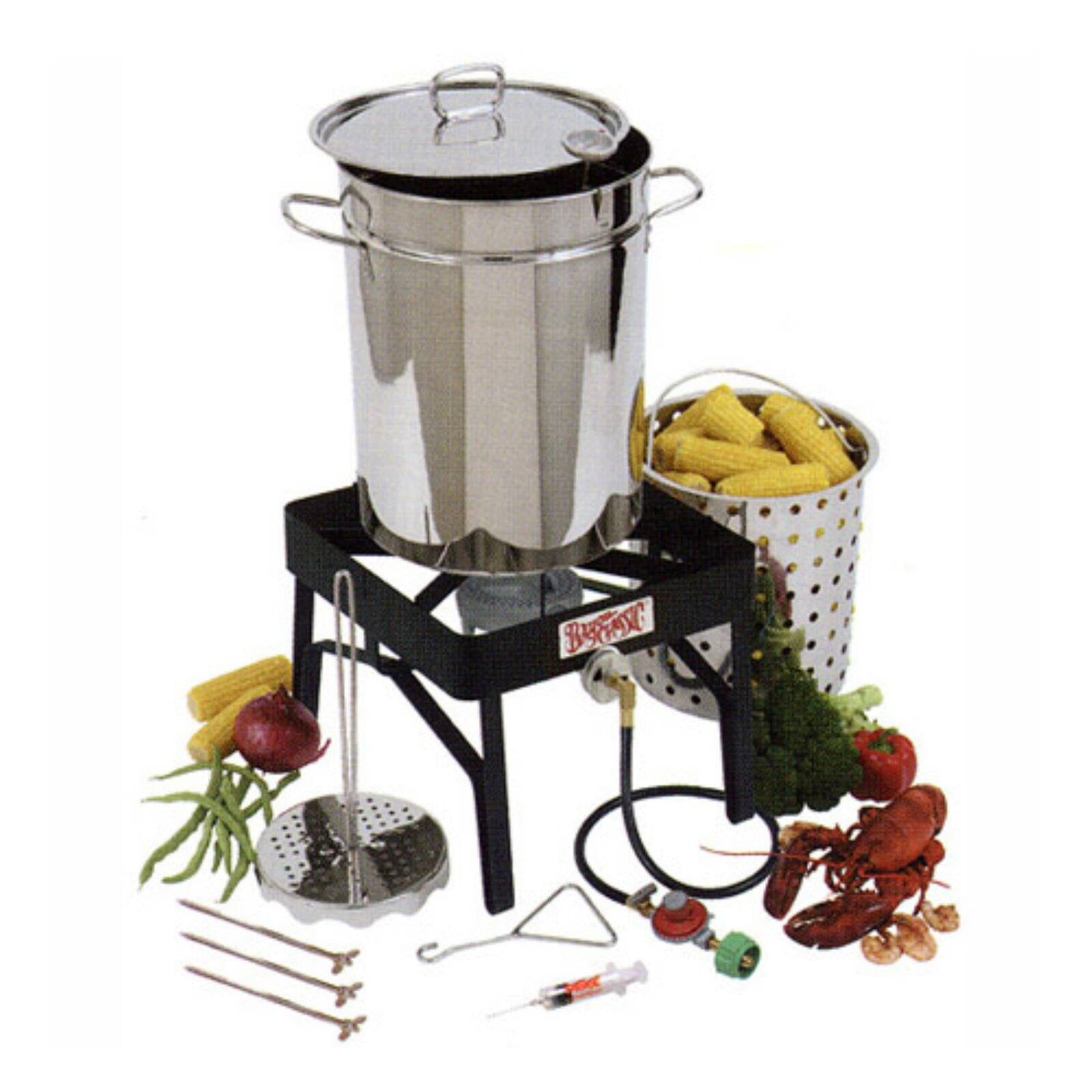 Bayou Classic Stainless Steel Outdoor Turkey Fryer Kit 32 qt
