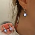 thumbnail image 2 of HOOUN Vintage Moonstone 925Silver Hook Earrings Women Wedding Dangle Boho Jewelry Gift-6#Moonstone Earrings dangle, 2 of 4