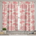 thumbnail image 2 of Ambesonne Romance Valance & Curtain, Pink Flowers and Leaves, 55"x36", Pink, 2 of 6