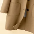 thumbnail image 6 of 12-13 Years Juniors Wool Coat Long Button Down Lapel with Pockets Winter Outerwear, 6 of 6
