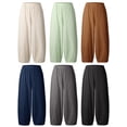 thumbnail image 3 of Pantalones sueltos de mujer Piernas anchas con bolsillos Pantalones holgados de meditación de g Irfora Pantalones de mujer, 3 of 7