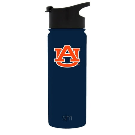 Auburn Tigers Stainless Travel Mug Simple Modern 18oz Summit Water Bottle - Auburn Tigers Vacuum Insulated 18/8 Stainless Steel Travel Mug - Auburn ()