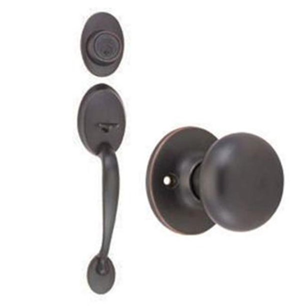 Coventry 2Way Latch Entry Door Handle Set with Knob Handle and Keyway