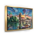 thumbnail image 3 of Designart 'Sunset Over Cityview Of Prague' Children's Art Framed Canvas Wall Art Print, 3 of 5