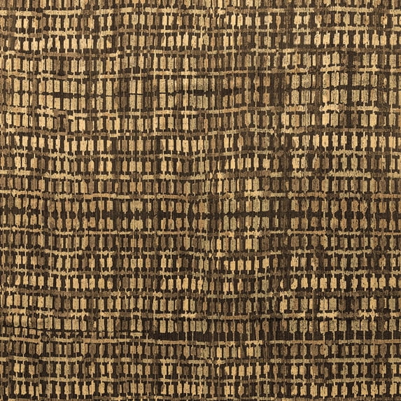 Ahgly Company Indoor Square Abstract Brown Modern Area Rugs, 7' Square