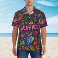 thumbnail image 4 of Daiia Berry Fruits Hawaiian Shirt for Men Gentle Cotton Regular Short Sleeve Casual-Small, 4 of 9