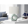 thumbnail image 2 of Lighting - 24"h - Table Lamp - Green Ceramic - Ivory/Cream Shade - Contemporary, 2 of 4