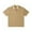 Khaki, variant on Mens Short Sleeve Polo Shirt Color Block Contrast Trim Soft Breathable Casual Undershirt Sports Business Classic Polo Shirt