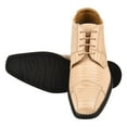thumbnail image 2 of LIBERTYZENO Mens Ankle Boots Genuine Leather Lizard Print Dress Shoes, Beige, 2 of 7