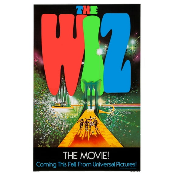 The Wiz Movie Poster 16x24 Poster Medium Art Poster 16x24 Unframed, Age: Adults Best Posters